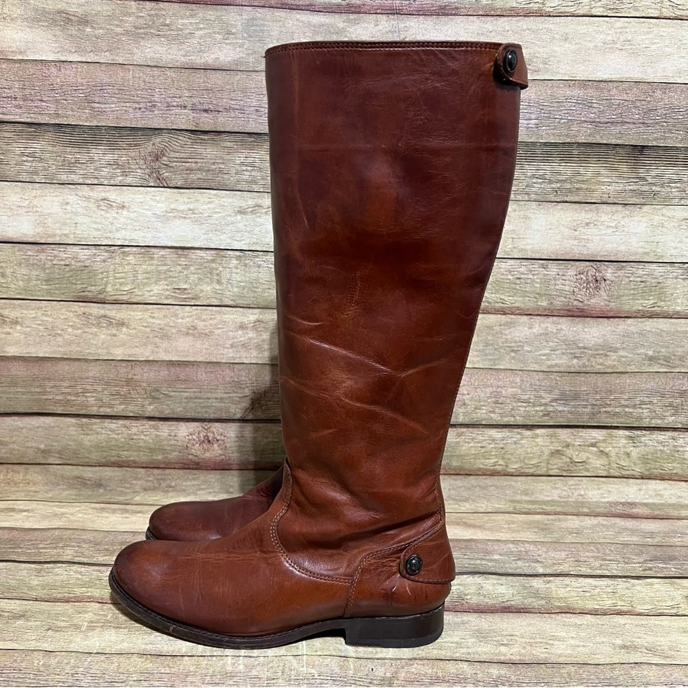 Frye Redwood Leather Melissa Back Zip Boots